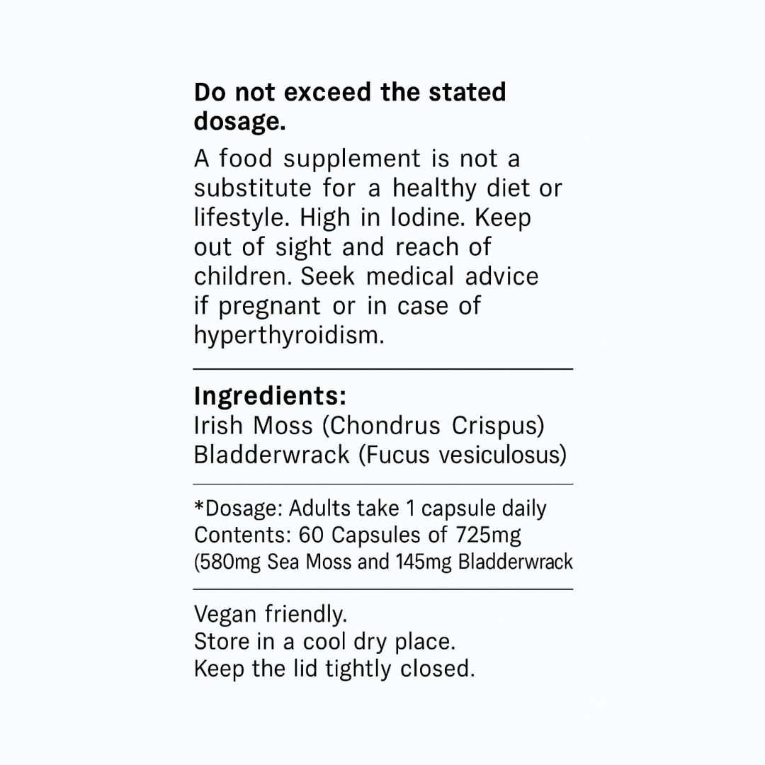 Irisches Meeresmoos - Nahrungsergänzungsmittel (Kapseln)