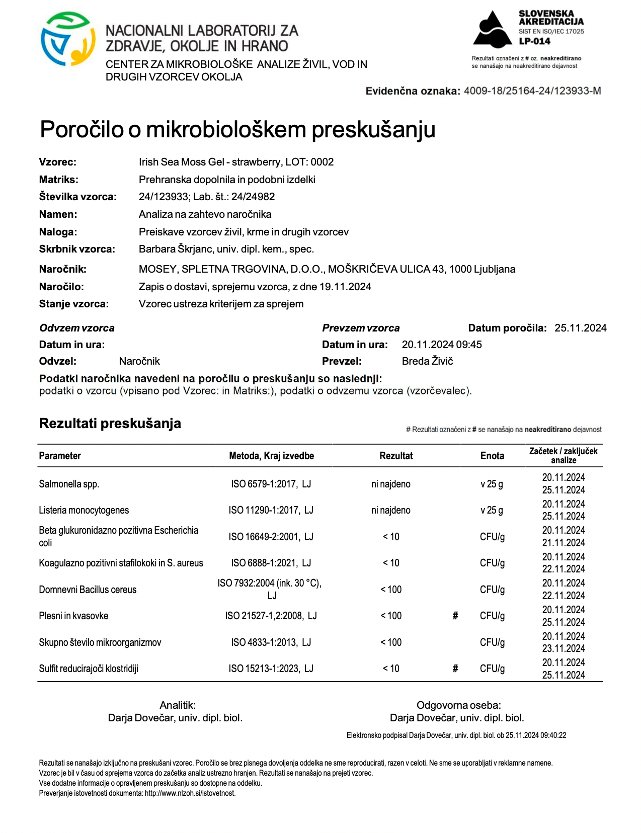 Microbiological tests