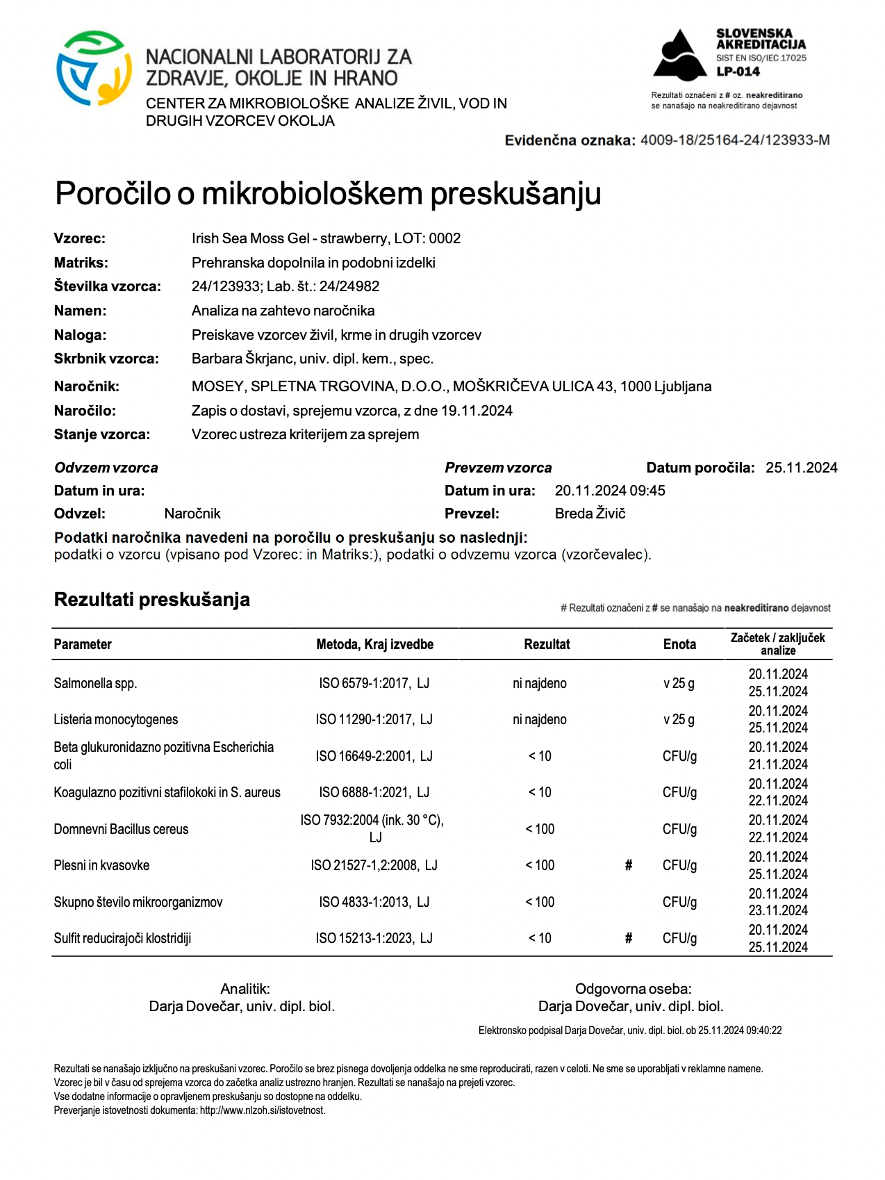 Microbiological tests